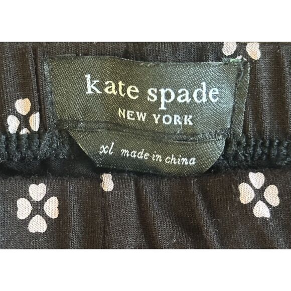 Kate Spade Pajama Set Black Light Pink Short Sleeve Modal Buttery Soft - Picture 8 of 11